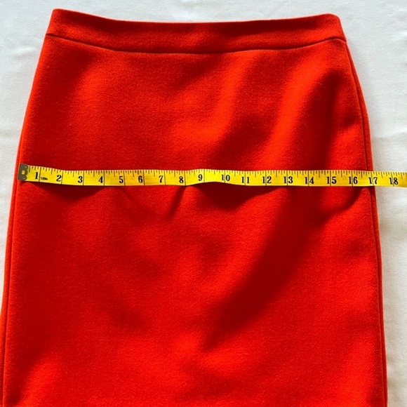 NWT - J. Crew No. 2 Pencil skirt 100% wool tomato red - Picture 5 of 9